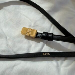 A.P.C. Black Belt with Gold Clasp